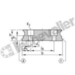 TKVD25-W-G4 RAIL 4 PISTES LARGE LE M. - INA