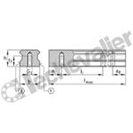 TKSD25-U-G3 RAIL GUID.6 PISTES TARAUDE LE M-INA