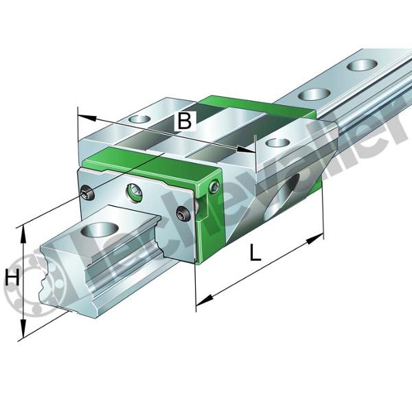 KWVE15-B-EC-V1-G4 CHARIOT 4 PISTES A BILLES INA