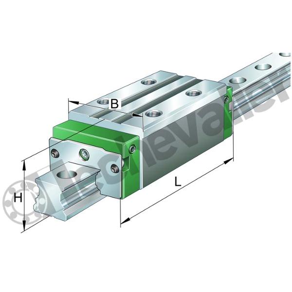 KWVE15-B-H-V1-G3 CHARIOT GUIDAGE 4 PISTES A BILLES I