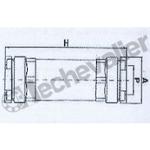 02R-27 JONCTION A COMPRESSION D27 POUR TUBE PEDH-PVC D27 - LAITON