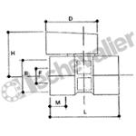 VBSLFF.1/4 MINI VANNE 1/4T LAITON PN30 - TMS -10 A + 90°C