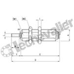14N1A10B05  VERIN CARTOUCHE S.E.R. D10 C05 RACCORD D4mm TIGE FILETTEE
