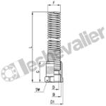 1723 6/4-M10x1 ECROU A RESSORT TUBE D6mm - PAS= M10X1 - CAMOZZI