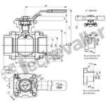 RTSIBW.DN65.3P ROBINET INOX BW -29 à +204°C - PI - PN63 - TFM1600