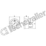 411320 MANO INOX D63-RAR-1/4 0+25mB SEC - CL:1,6 A CAPSULE 2014 - CITEC