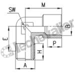 2020 1/4-1/4 COUDE M-F LAITON 1/4 BSPT / BSPP - CAMOZZI