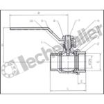 VBSLMF.1 VANNE 1/4T MF LAITON PASSAGE REDUIT - PN32 - TMS + 90°C