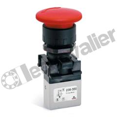 234-972 COUP DE POING ROUGE + 3/2NF 200-972+234-000 - 60N/min - CAMOZZI