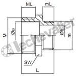 245L.40X49-20X27 REDUC. MM LAITON ( 1-1/2 X 3/4 ) BSPP - PN10