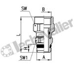 2541 1/4-1/4 PROLONG. M-F LAITON ORIENTABLE - SPRINT - CAMOZZI