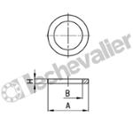 2651 1/2 ENTRETOISE 20,9X26X1,5mm ALUMINIUM - CAMOZZI
