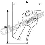 27102 F18 CORPS DE SOUFFLETTE 1/4 SORTIE TARAUDEE 1/8 - PREVOST