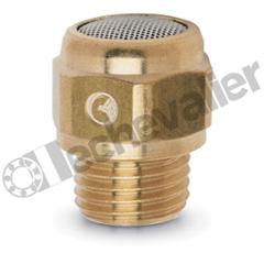 2901 1/2 SILENCIEUX PLAT 1/2 LAITON/INOX TETE H - 27mm - CAMOZZI