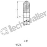 2928 1/4 SILENCIEUX POLYMERE 1/4 POLYETHYLENE - CAMOZZI