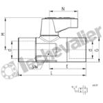 2943 1/8 MINI-VANNE F/F 1/8 BSPP CAMOZZI