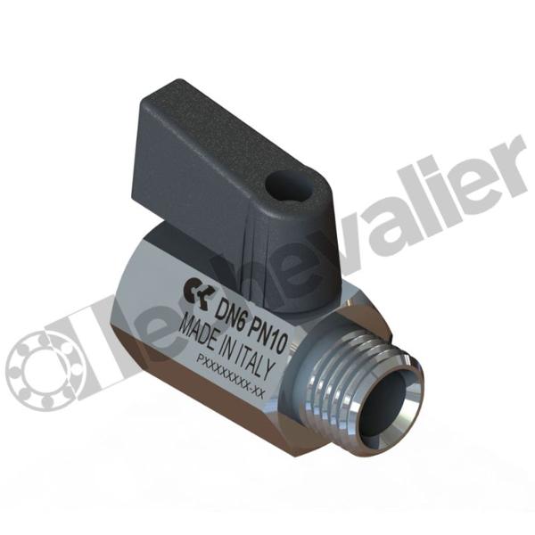 2954 1/4-1/4 MINI-VANNE M/F 1/4 BSPT/MSPP - SERIE ECO - CAMOZZI