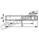 TPI.DN25 TAMPON PLEIN INOX 316L EN1092-1 - DN25 PN10/40