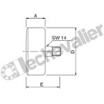 450451 MANO ABS D40-RAR-1/8 0+12B SEC - CL:2,5 - IP43 - 3104 - CITEC