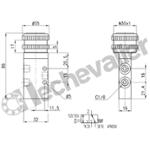 338-895 DIST. 3/2NF BP NOIR 1/8 DEBIT 700L/min - MAN/RES - CAMOZZI