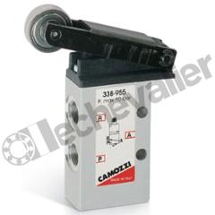 338-955 DIST. 3/2NF LEV. GALET 1/8 DEBIT 700L/min - MECA/RES - CAMOZZI