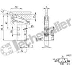 338-955 DIST. 3/2NF LEV. GALET 1/8 DEBIT 700L/min - MECA/RES - CAMOZZI