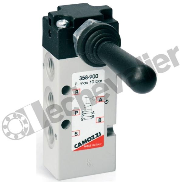 358-900 DIST. 5/2 BIST. 1/8 LEVIER DEBIT 700L/min - MAN/MAN - CAMOZZI 358-900 DIST. 5/2 BIST. 1/8 LEVIER DEBIT 700L/min - MAN/MAN - CAMOZZI