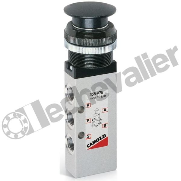 358-976 DIST. 5/2 MONO. VERT 1/8 DEBIT 700L/min - MAN/RES - CAMOZZI