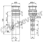 358-976 DIST. 5/2 MONO. VERT 1/8 DEBIT 700L/min - MAN/RES - CAMOZZI