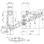 368-900 DIST. 5/3 CF 1/8 LEV DEBIT 500L/min 3 POS MAINT CAMOZZI