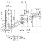 368-905 DIST. 5/3 CF 1/8 LEV DEBIT 500L/min RAPPEL CENT. CAMOZZI