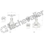 410-8 ROB. A SOUPAPE FF G1/4 CORPS BRONZE - CLAPET METAL - PN16