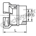 RSFI.50-2 RAC. SYM. INOX FEM. SS VERROU - DN50-G2 - INOX 316