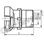 RSMIV.100-4 RAC. SYM. INOX MALE A VERROU - DN100-G4 - INOX 316