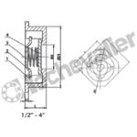 CAREB.DN65 CLAPET ENTRE BRIDE DN65 TOUT INOX - PN40 - FAF=46