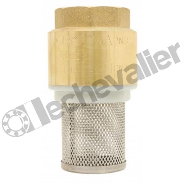 CPDCYLI.3/8 CLAPET PIED CREPINE LAITON CW 617N / INOX - PS:12Bars