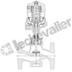 534.40D1137511 VAC 2/2NF I. DN40 PN40 - TETE POLYMERE D70 - GEMU