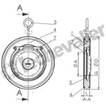 CBEBA.50 CLAPET A BATTANT DN50 ACIER/EPDM - PN10/16 - EP=16mm