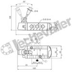 55102093 DIST. 5/2 A LEVIER 1/4 860L/min - RAPPEL RESSORT - ASCO