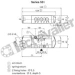 G551A117 DIST. 5/2 M. 1/4 PNE/RESS 860L/min - PNEU./ RESS. - ASCO