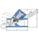 CLAPYI.33X42 CLAPET Y INOX ( 1-1/4 ) - INOX 316 - PN40