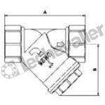 FYL.3/8 FILTRE Y LAITON MATRICE MAILLE 0,5mm - PN20 - FAF=55 - ACS