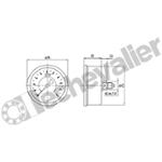 402600 MANO INOX D40-RAR-1/8 0+25B SEC - CL:1,6 - IP65 - 7114 - CITEC
