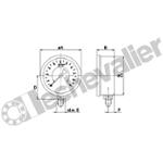 401130 MANO INOX D63-RV-1/4 0+16B GLY - CL:1,6 - IP65 - 7211 - CITEC