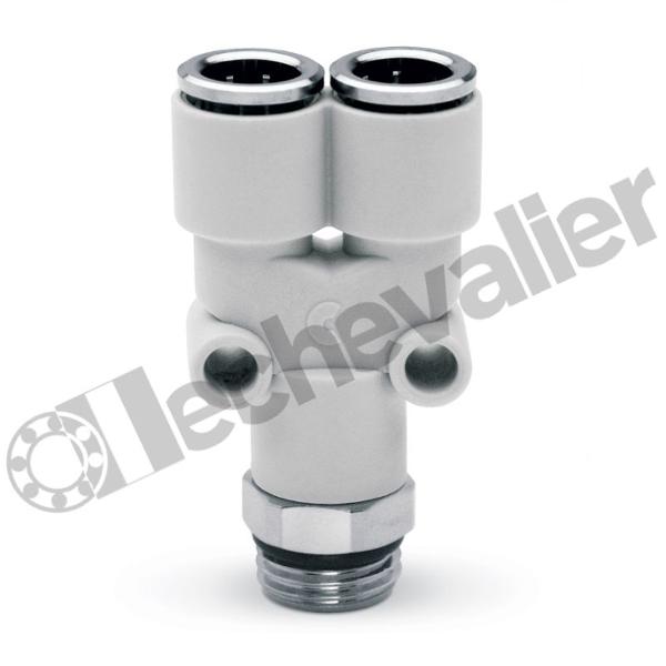 7562 6-1/8 Y MALE CENTRE 1/8-2X 6 M1/8 BSPP TECHNOPOLYMERE - CAMOZZI