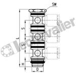 7632 03-1/4 VIS CREUSE TRIPLE 1/4 M1/4 BSPP LAITON - CAMOZZI