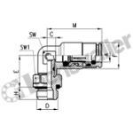 8522 4-1/8 COUDE MALE 1/8 BSPP D4 INSTANT. DBLE. ETANCHEITE - CAMOZZI