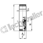 8580 6 UNION DOUBLE INSTANTANE D6 DOUBLE ETANCHEITE - CAMOZZI