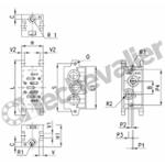 902-C2A EMBASE ISO5599/1 JUXT- 3/8 T2 - SORTIES DESSOUS 3/8 CAMOZZI