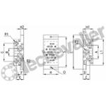 901-F1A EMBASE ISO5599/1 SOLO 1/4 T1 - SORTIES COTE 1/4 - CAMOZZI